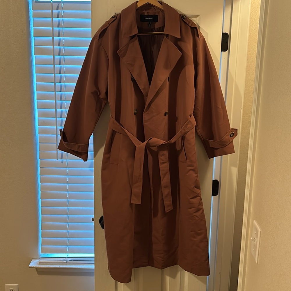 Womens dusty rose trench coat